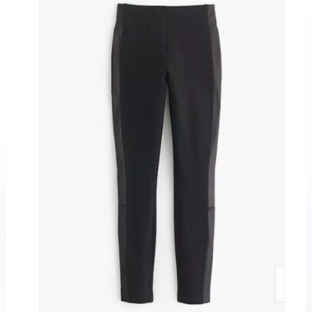NEW! J. Crew Women’s Black Leather Stripe Pixie Pants 0